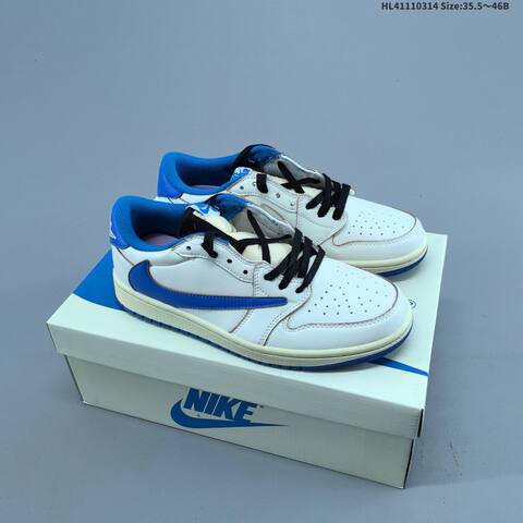 Travis Scott x Fragment Design x Air Jordan 1 Low OG AIR JORDAN 1 Aj1 Lifestyle (BS-66539)