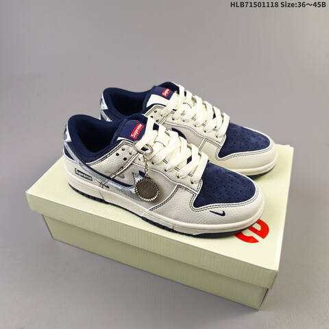 Nike Dunk SB Low Sail Navy White Grey EU 36-45 Skate Shoe - Unisex (BS-63526)