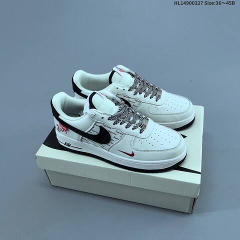 Nike Air Force 1 07 LV8 White Red Black Gold EU 36-45 Sneaker - Unisex (BS-61087)