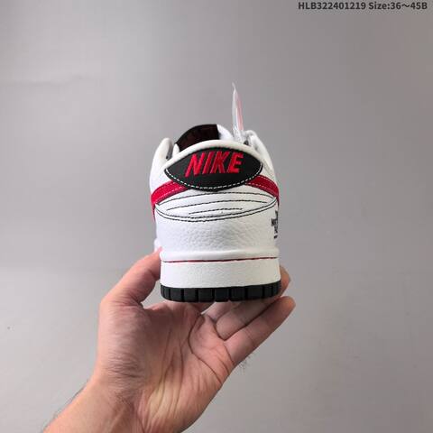 Nike SB Dunk Low White Red Black EU 36-45 Skate Shoe - Unisex (BS-62564)