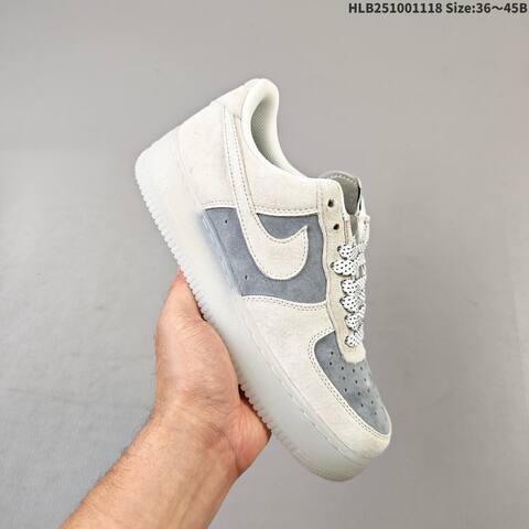 Nike Air Force 1 07 Light Gray Dark Gray White EU 36-45 Sneaker - Unisex (BS-63498)