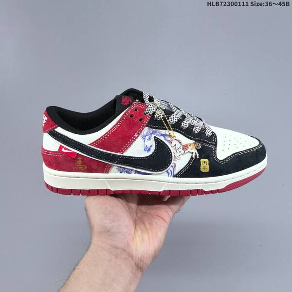 Nike Dunk Low Retro DIY Year of the Horse white black red gray EU 36-45 skate shoe