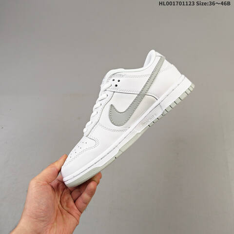 Nike Supreme x Nike SB Dunk Low Pro White Red Silver EU 36-46 Skate Shoe - Unisex (BS-63230)