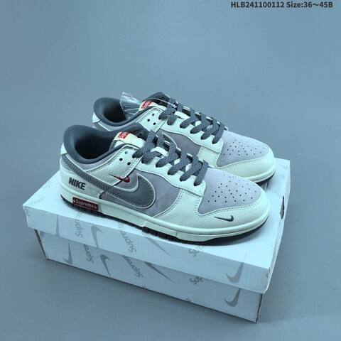 Nike SB Dunk Low Off White Grey Red EU 36-45 Skate Shoe - Unisex (BS-62032)
