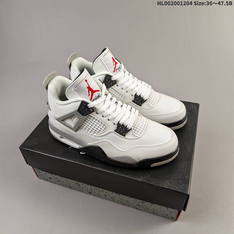 Air Jordan 4 Retro OG White Cement Replica AIR JORDAN 4 Aj4 Lifestyle (BS-67534)