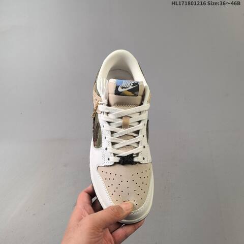 Nike SB Dunk Low IQ1118-220 White Olive Beige Brown EU 36-46 Skate Shoe - Unisex (BS-62649)