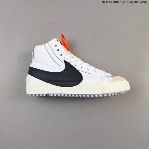 Nike Blazer Mid 77 Jumbo White Black Beige Orange EU 36-45 Skate Shoe - Unisex (BS-63248)