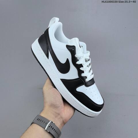 Nike Court Borough Low Black Red White EU 35 5-40 Skate Shoe - Unisex (BS-61036)