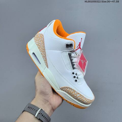 Air Jordan 3 Retro Orange Citrus AIR JORDAN 3 Aj3 Lifestyle (BS-66476)