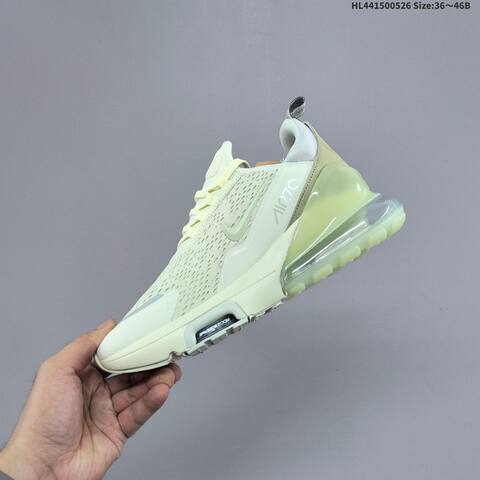 Nike Air Max 270 Premium Pale Yellow Silver Light Green EU 36-46 Running Shoe - Unisex (BS-60105)