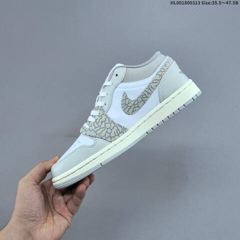 Air Jordan 1 Low PRM Elephant Print AIR JORDAN 1 Aj1 Lifestyle (BS-66552)