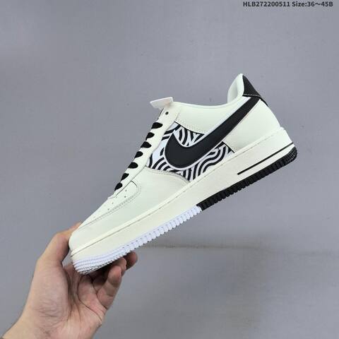 Nike Air Force 1 07 LV8 DF0188 149 Off White Black White EU 36 45 Sneaker EU 36-45 - Unisex (BS-60412)