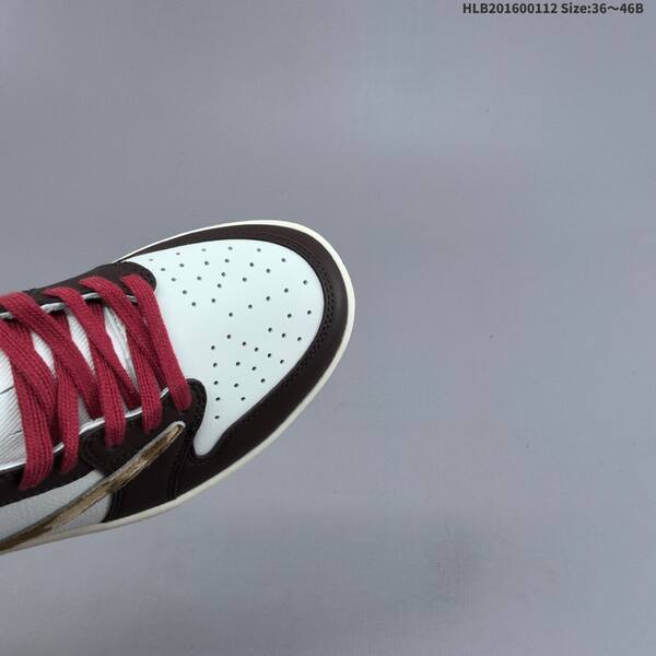 Nike Air Jordan 1 Low OG white black-brown with burgundy laces and camo accent 36 46 lifestyle