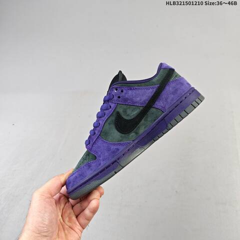 Nike SB Dunk Low Pro Supreme Purple Black EU 36-46 Skate Shoe - Unisex (BS-62795)
