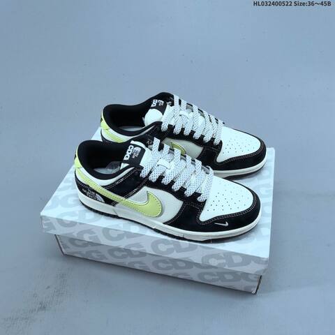 Nike Dunk SB Low Off White Black Pale Yellow EU 36-45 Skate Shoe - Unisex (BS-60221)