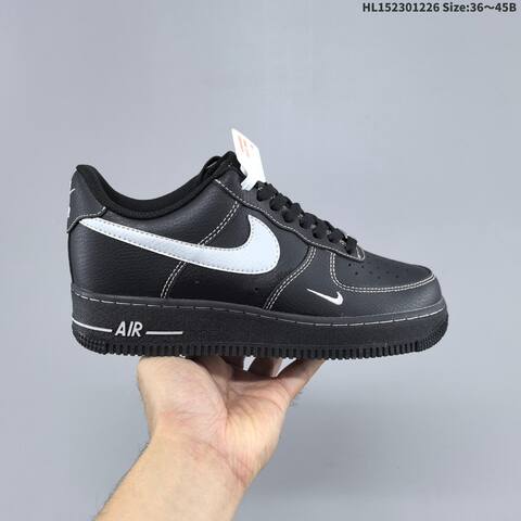 Nike Air Force 1 07 LV8 Black Silver White EU 36-45 Sneaker - Unisex (BS-62411)