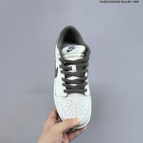Nike SB Dunk Low Pro Light Grey Dark Grey White EU 40-46 Skate Shoe - Men's (BS-61541)