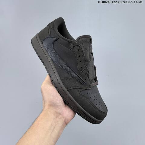Travis Scott x Air Jordan 1 Low Velvet Brown AIR JORDAN 1 Aj1 Lifestyle (BS-67310)