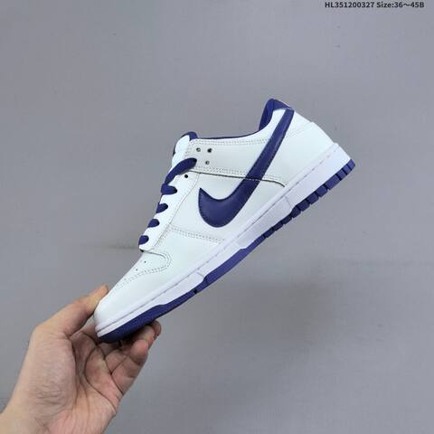 Nike Dunk Low White Dark Blue EU 36-45 Skate Shoe - Unisex (BS-61088)