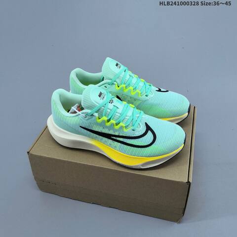 Nike Zoom Fly 5 Flyknit White Black Neon Pink Neon Green Blue EU 36-45 Running Shoe - Unisex (BS-61074)