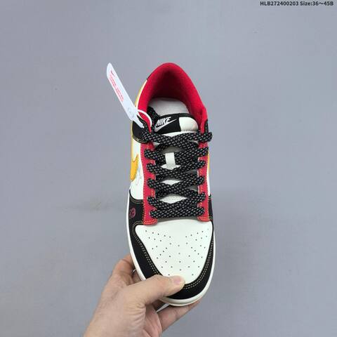 Nike SB Dunk Low Retro DIY White Black Red Yellow Gum EU 36-45 Skate Shoe - Unisex (BS-61554)