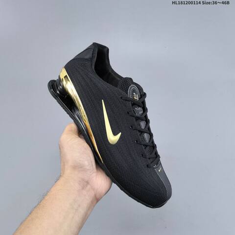 Nike Shox Z HQ7540-001 Black Gold EU 36-46 Running Shoe - Unisex (BS-61990)
