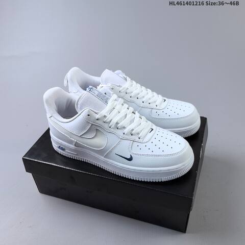 Nike Air Force 1 Low Grey Black White Dark Blue EU 36-46 Sneaker - Unisex (BS-62629)