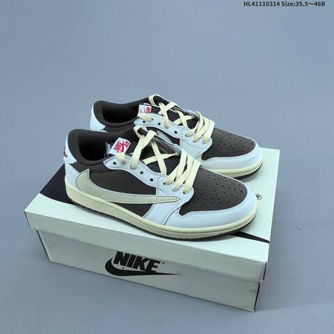 Travis Scott x Fragment Design x Air Jordan 1 Low OG AIR JORDAN 1 Aj1 Lifestyle (BS-66539)