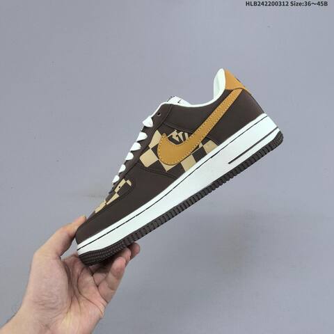 Nike Air Force 1 07 Low Brown Beige White Black EU 36-45 Sneaker - Unisex (BS-61356)