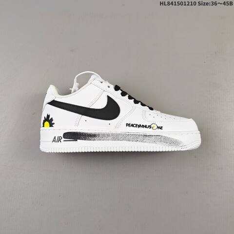 Nike Air Force 1 07 PEACEMINUSONE White Black Yellow EU 36-45 Sneaker - Unisex (BS-62796)