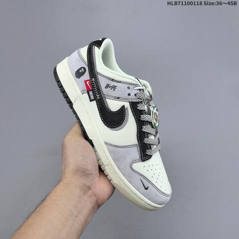 Nike Dunk Low Off White Grey Black Red Navy EU 36-45 Skate Shoe - Unisex (BS-61929)