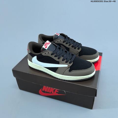 Travis Scott x Fragment Design x Air Jordan 1 Low OG AIR JORDAN 1 Aj1 Lifestyle (BS-66647)