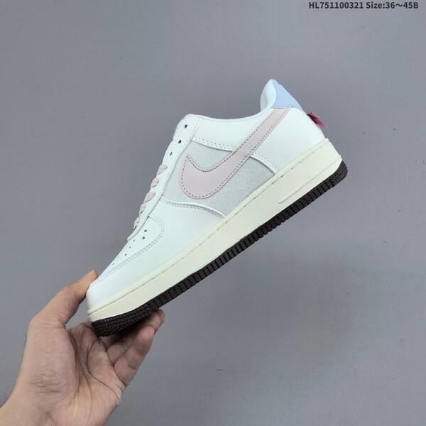 Nike Air Force 1 07 white light pink light blue dark brown EU 36-45 sneaker