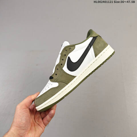Air Jordan 1 Low OG Medium Olive AIR JORDAN 1 Aj1 Lifestyle (BS-67741)
