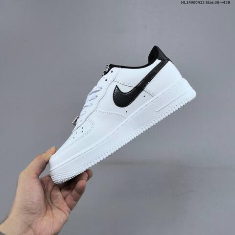 Nike Air Force 1 07 Low White Black Silver EU 36-45 Sneaker - Unisex (BS-60761)