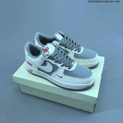 Nike Air Force 1 07 LV8 White Black Red Navy Blue EU 36-45 Sneaker - Unisex (BS-61221)