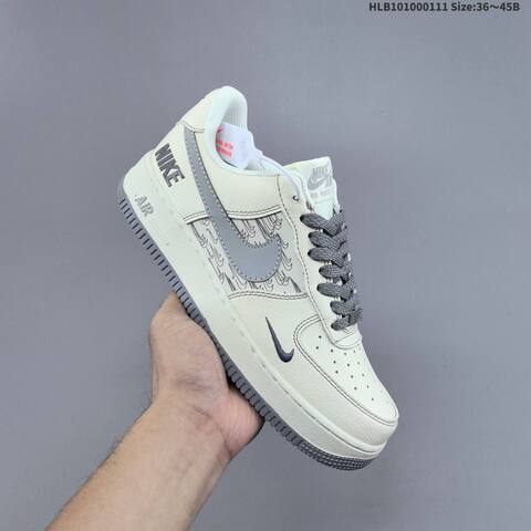 Nike Air Force 1 07 Low Beige Grey White Black EU 36-45 Skate Shoe - Unisex (BS-62067)