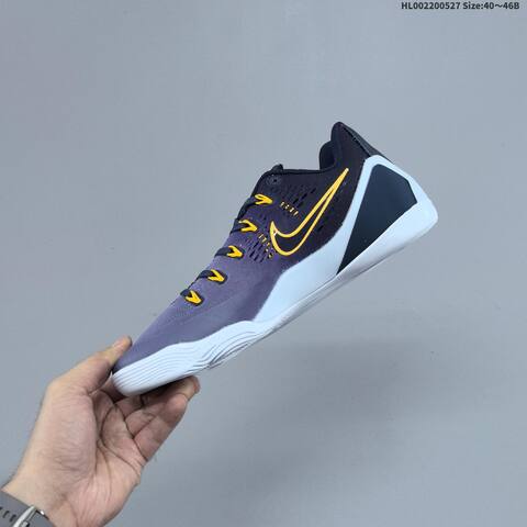 Nike Kobe 9 Low Purple Navy Yellow White EU 40-46 Basketball Shoe - Men's (BS-60071)