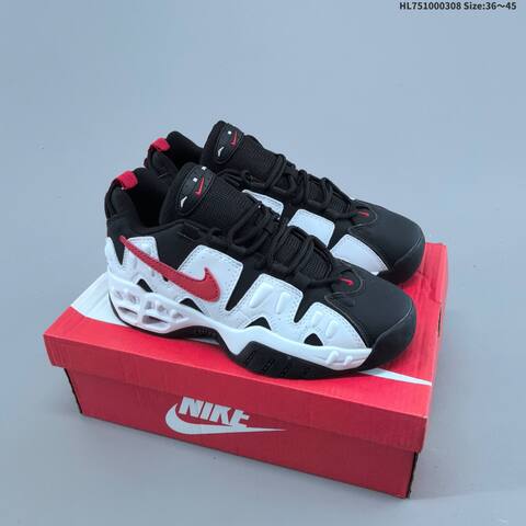 Nike Air More Uptempo Low White Black Red EU 36-45 Basketball Shoe - Unisex (BS-61420)