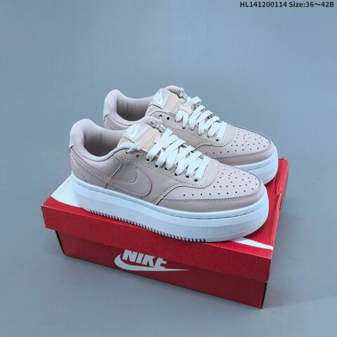 Nike Court Vision Alta LTR Light Pink White Black White EU 36 42 Skate Shoe EU 36-42 - Unisex (BS-61998)