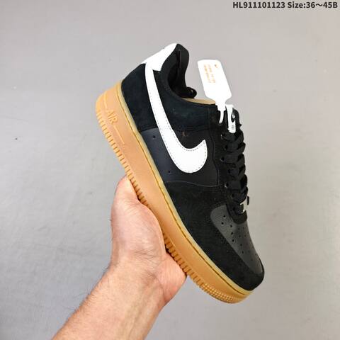 Nike Air Force 1 07 Black White Gum Brown EU 36-45 Sneaker - Unisex (BS-63199)