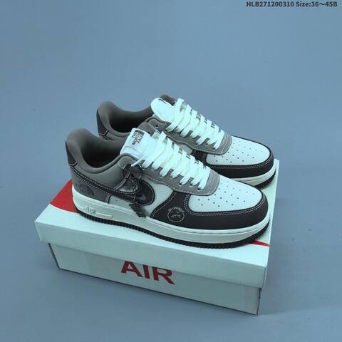 Nike Air Force 1 07 Low White Olive Green Dark Green EU 36-45 Sneaker - Unisex (BS-61386)