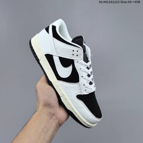 Nike SB Dunk Low Retro DIY Black White Sail EU 36-45 Skate Shoe - Unisex (BS-62499)