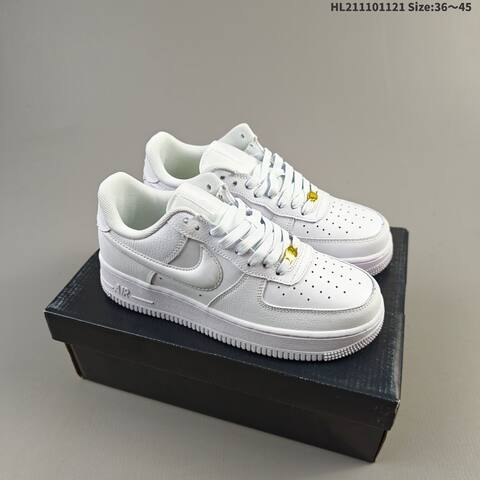 Nike Air Force 1 07 White Gum Brown Black Beige EU 36-45 Sneaker - Unisex (BS-63341)
