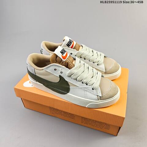 Nike Blazer Low 77 Jumbo White Black Sail Red Grey EU 36-45 Skate Shoe - Unisex (BS-63446)