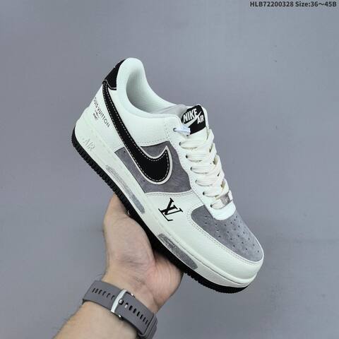 Nike Air Force 1 07 LV8 Off White Dark Grey Black EU 36-45 Sneaker - Unisex (BS-61078)
