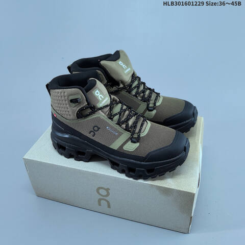 On Running Cloudrock Mid WP Olive Black EU 36-45 Trail Shoe Trail Running Sneakers - Unisex (BS-69726)