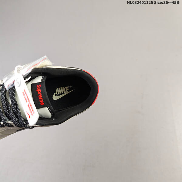 Nike SB Dunk Low Supreme light grey black red white EU 36-45 skate shoe