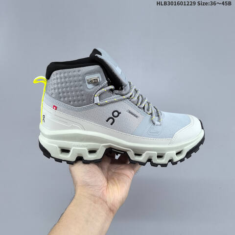 On Running Cloudrock Mid WP Olive Black EU 36-45 Trail Shoe Trail Running Sneakers - Unisex (BS-69726)