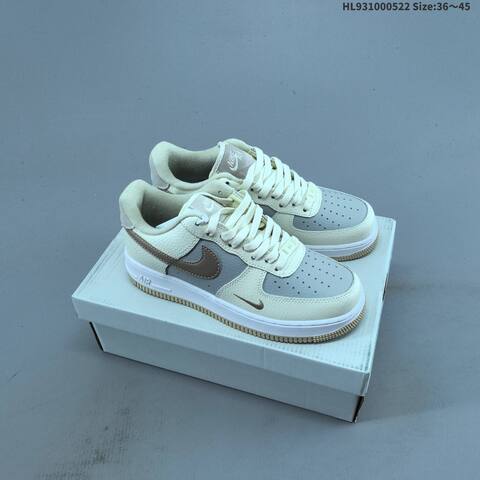 Nike Air Force 1 Low Tan Beige Green Orange White EU 36-45 Sneaker - Unisex (BS-60231)